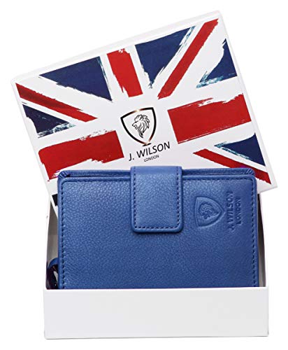 Royal Blue RFID Designer Leather Wallet for Women