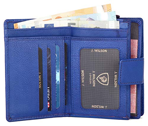 Royal Blue RFID Designer Leather Wallet for Women