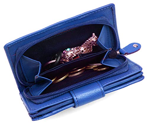 Royal Blue RFID Designer Leather Wallet for Women