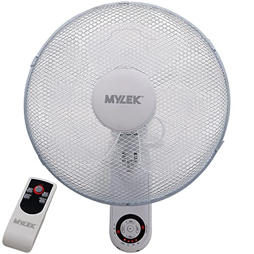MYLEK 16" Oscillating Wall Fan with Remote Control