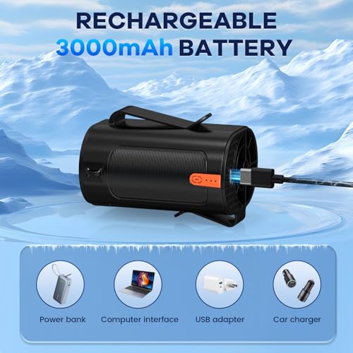 Rechargeable Mini Waist Fan with 4 Speeds