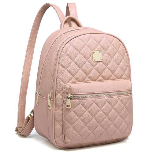 Myhozee Pink Lightweight Leather Women's Backpack
