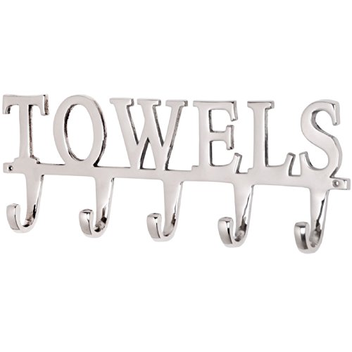 Handcrafted 5-Hook Aluminium Towel Holder Rack
