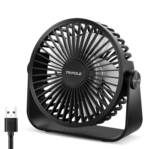 TriPole 3-Speed Adjustable USB Desktop Fan