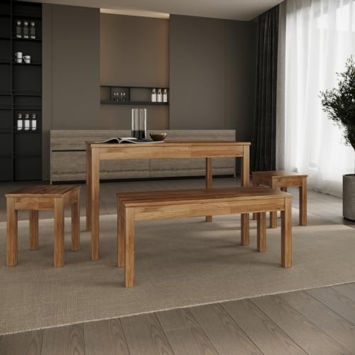 Tomas Solid Oak Wood Dining Bench Seat