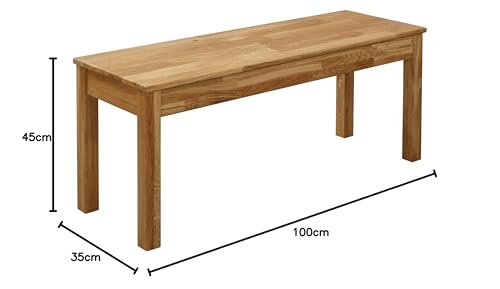 Tomas Solid Oak Wood Dining Bench Seat