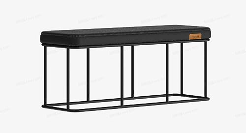 Mid-Century Modern Entryway Synthetic Leather Bench