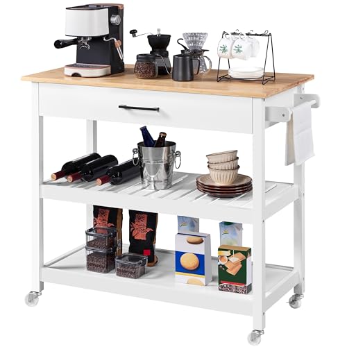Multi-Functional Rolling Kitchen Island Trolley Cart