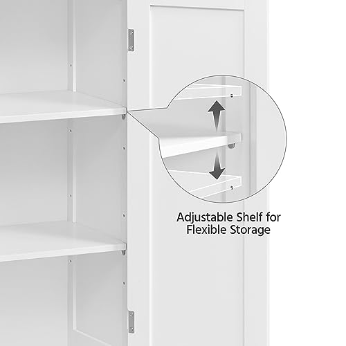 Yaheetech Tall Storage Cabinet with Adjustable Shelves