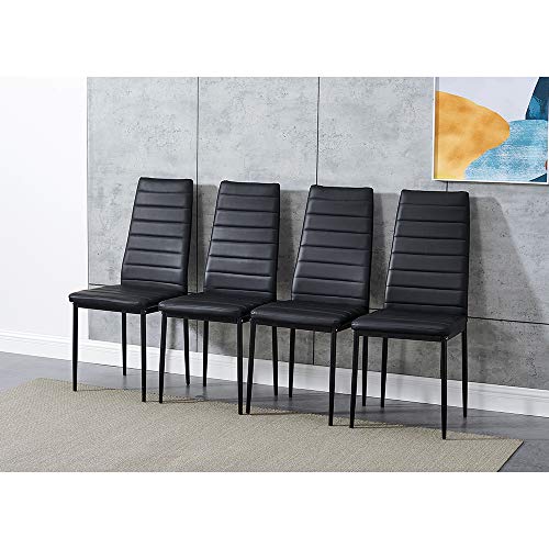 4-Seater Glass Top Dining Table and Chairs Set
