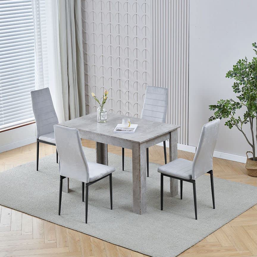 Modern 5-Piece Black Dining Set for Small Spaces