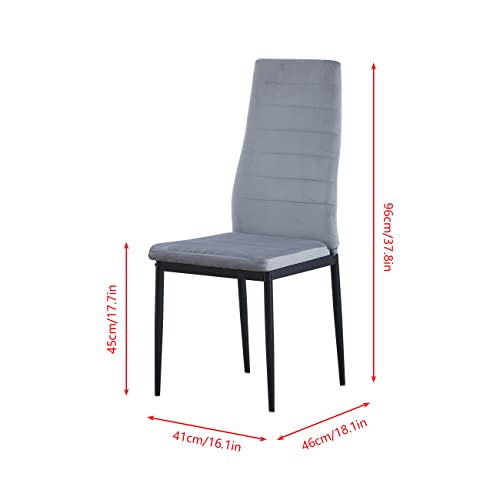 Modern 5-Piece Black Dining Set for Small Spaces