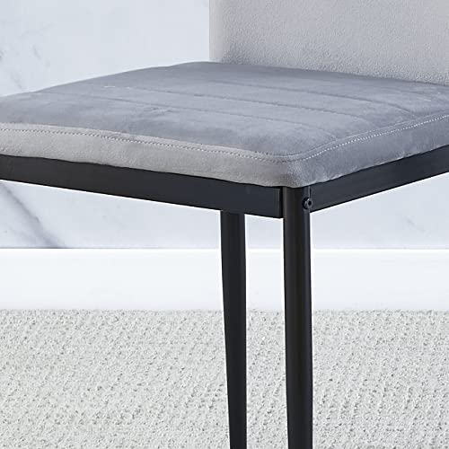 Modern 5-Piece Black Dining Set for Small Spaces
