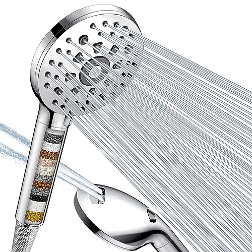 15-Stage Hard Water Filter Shower Head with 7 Spray Modes
