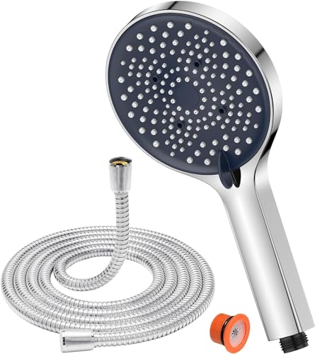 High-Pressure 6-Mode Chrome Shower Head & Hose