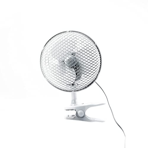 Compact 6-Inch Clip-On Fan - 2 Speed White