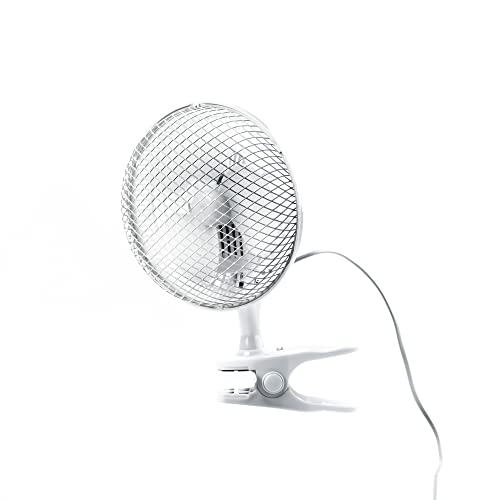 Compact 6-Inch Clip-On Fan - 2 Speed White