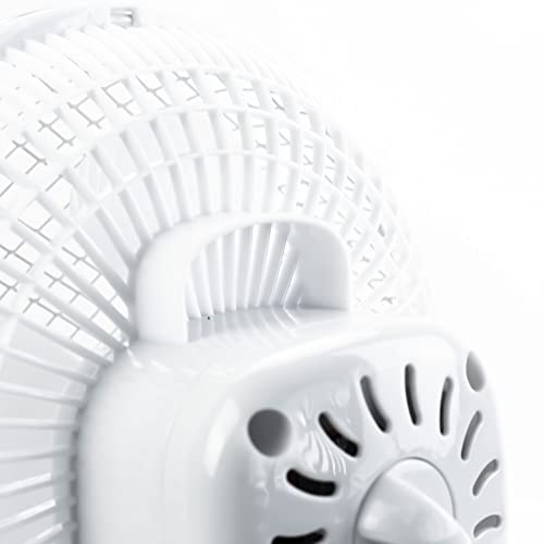 Compact 6-Inch Clip-On Fan - 2 Speed White