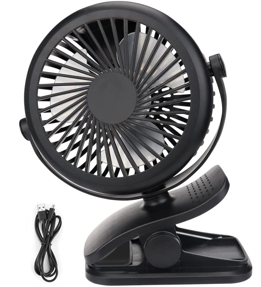 Telgoner Mini USB Rechargeable Silent Fan