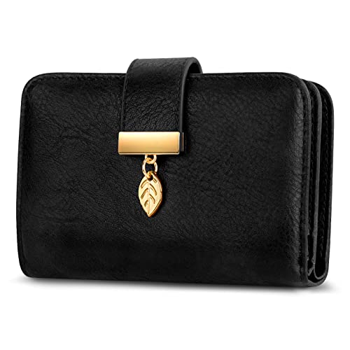 Faneam RFID Blocking Leather Bifold Wallet for Women