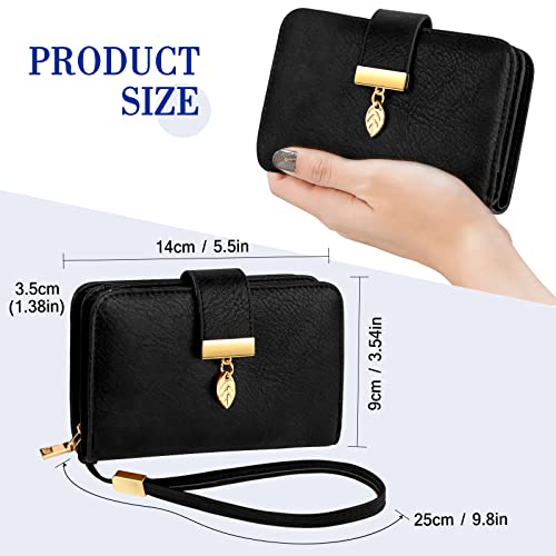 Faneam RFID Blocking Leather Bifold Wallet for Women