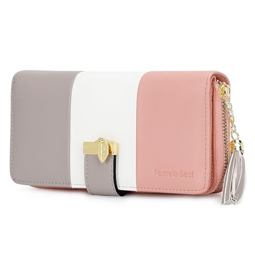 Pomelo Women's RFID Blocking Large Wallet with Zipper