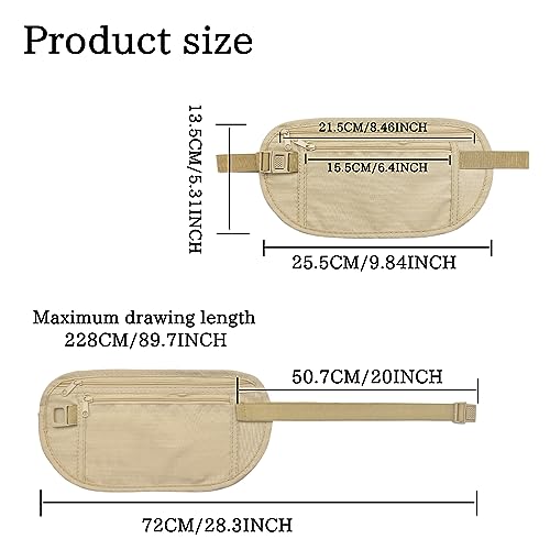 FuninCrea RFID Blocking Money Belt for Travel