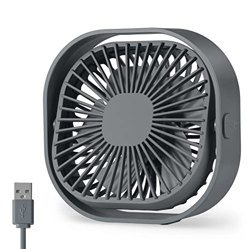 Compact USB Desk Fan - Quiet, Powerful, 3 Speeds