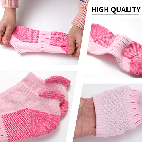 YOJOOM Women's Cushioned Sports Ankle Socks - 6 Pairs