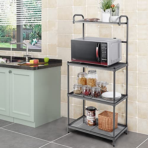 TANGZON 4-Tier Metal Microwave Kitchen Storage Rack