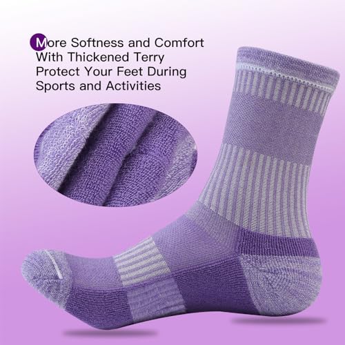 BUDERMMY Women's 6-Pack Breathable Hiking Socks