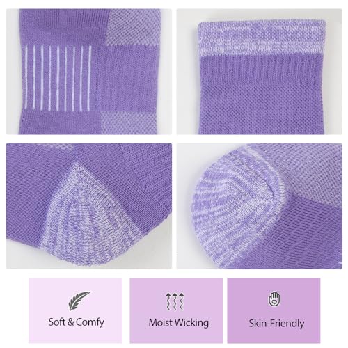 BUDERMMY Women's 6-Pack Breathable Hiking Socks