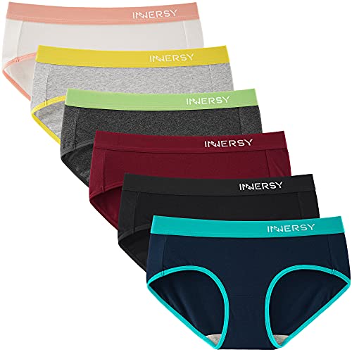 Innersy Women's Cotton Sports Knickers Multipack, 6 Pack