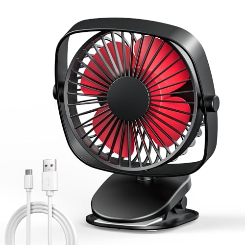 VersionTech Mini Clip-On Stroller Fan - USB Rechargeable
