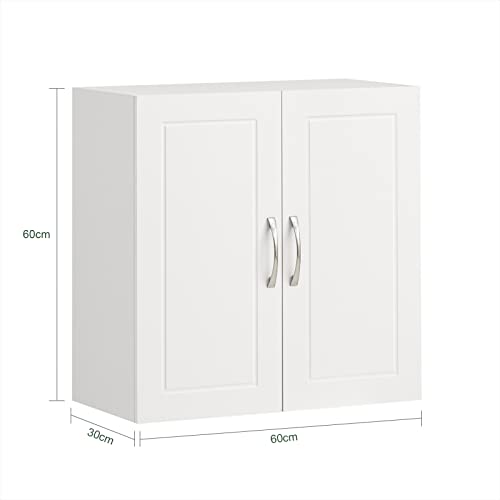 SoBuy White Wall Cabinet for Kitchen & Bathroom