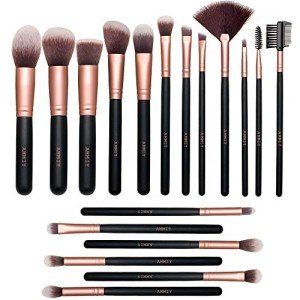 18-Piece Rose Gold Makeup Brush Set