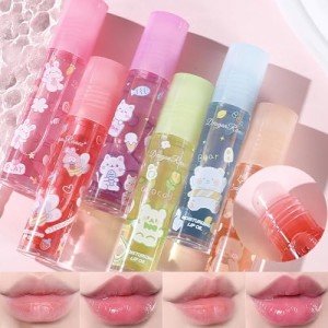 6-Pack Fruit Flavored Roll-On Lip Gloss Set