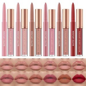 12-Piece Nude Lipstick and Lipliner Set