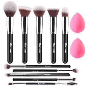BEAKEY 12-Piece Makeup Brush Set with Blenders