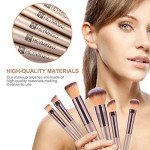 15-Pc Professional Champagne Gold Makeup Brush Set