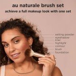 Au Naturale 9-Piece Makeup Brush Set in Gold