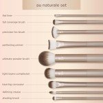 Au Naturale 9-Piece Makeup Brush Set in Gold