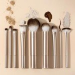 Au Naturale 9-Piece Makeup Brush Set in Gold