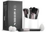 17-Piece Makeup Brush Set with Rotating Holder
