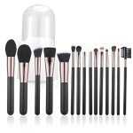 17-Piece Makeup Brush Set with Rotating Holder