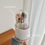 17-Piece Makeup Brush Set with Rotating Holder