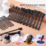 27-Piece DUcare Makeup Brush Set - Black