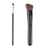 Soft Synthetic Fiber Makeup Brushes Set - 2 Pack