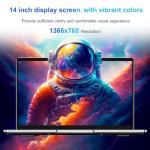 14" HD Laptop with Dual-Core, 6GB RAM, 128GB SSD