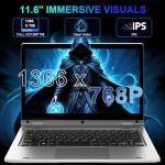 11.6'' Touchscreen Laptop with 360° Foldable Design